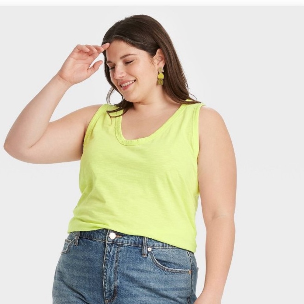 Universal Thread Lime Green Women's Tank Top 2XL